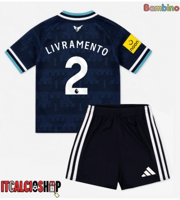 Newcastle United Tino Livramento #2 Seconda Maglia Bambino 2026-27 Manica Corta (+ Pantaloni corti)